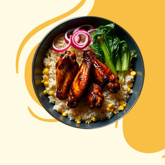 New Orleans Chicken Wing Rice Bowl