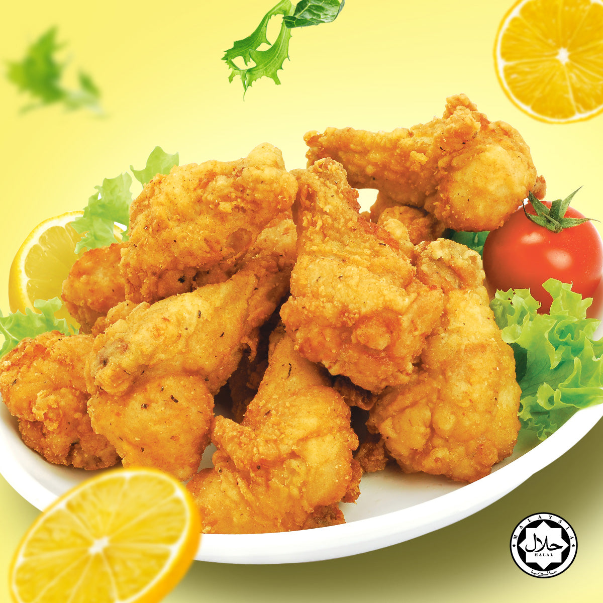 BREADED CHICKEN DRUMMET & MID WING 800G – KLFC