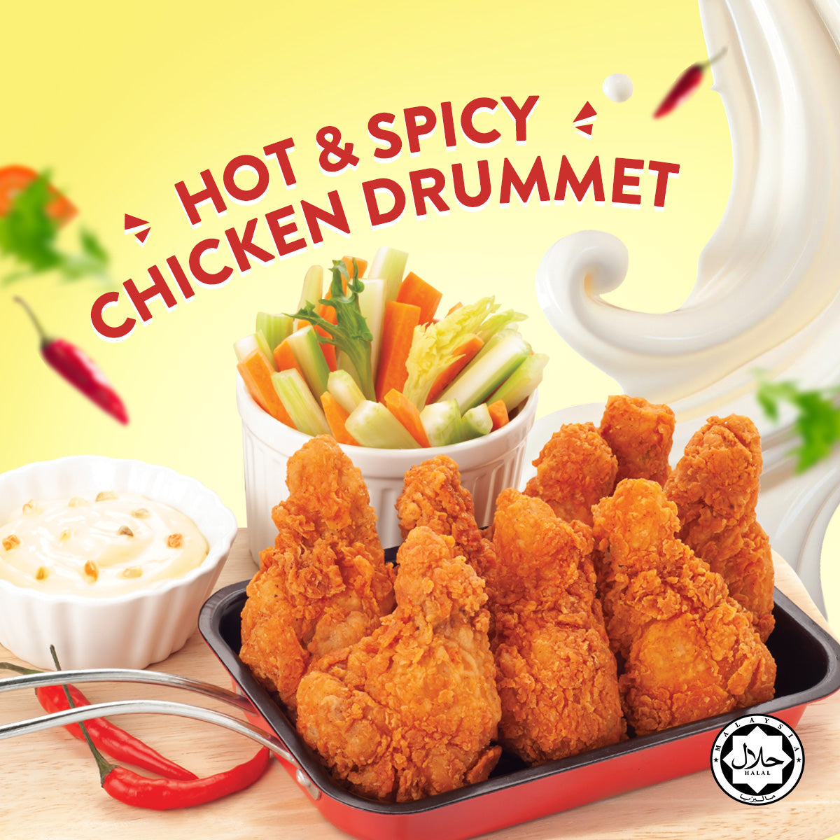 HOT & SPICY CHICKEN DRUMMET 800G