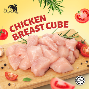 CHICKEN BONELESS BREAST CUBE 400G