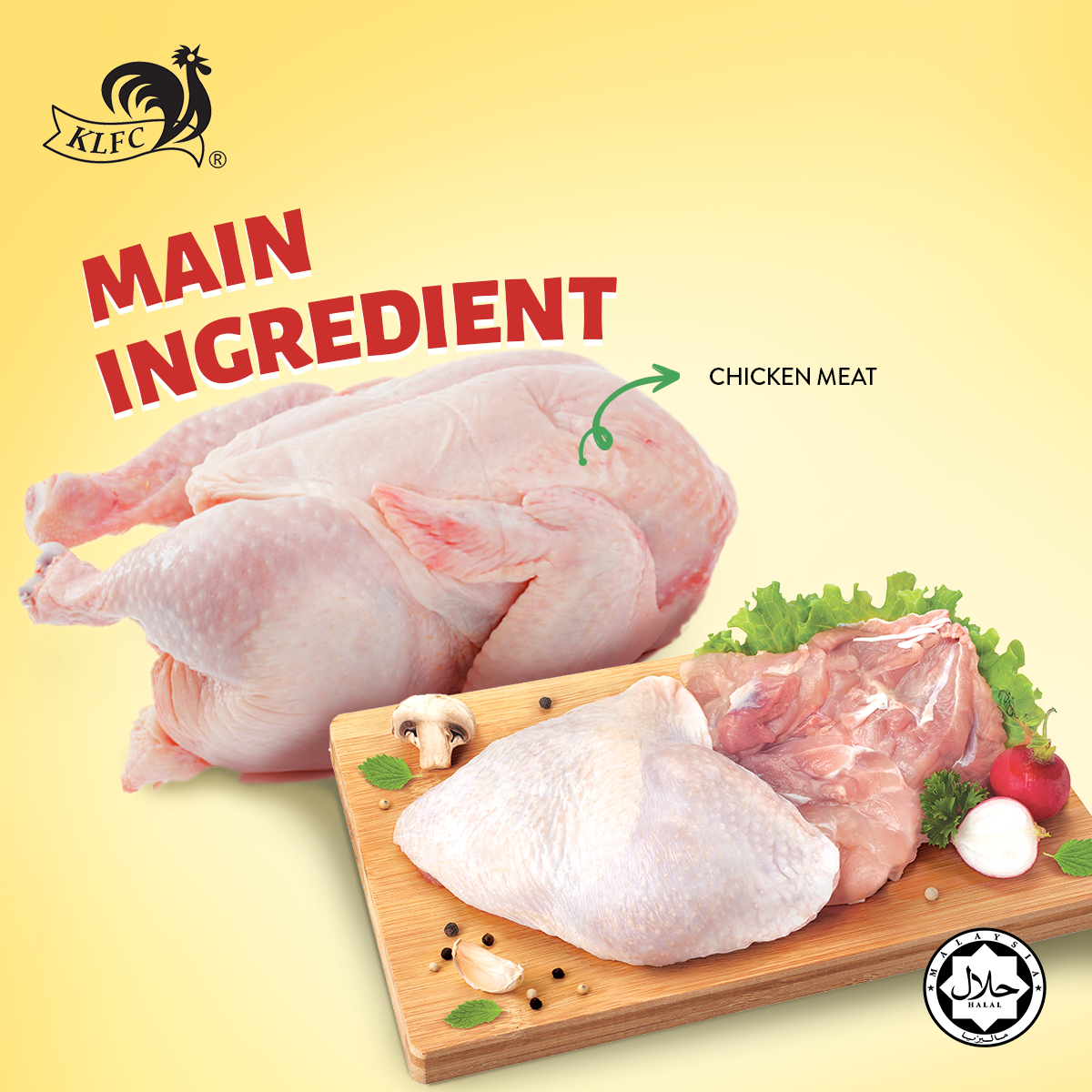 CHICKEN BONELESS LEG 400G