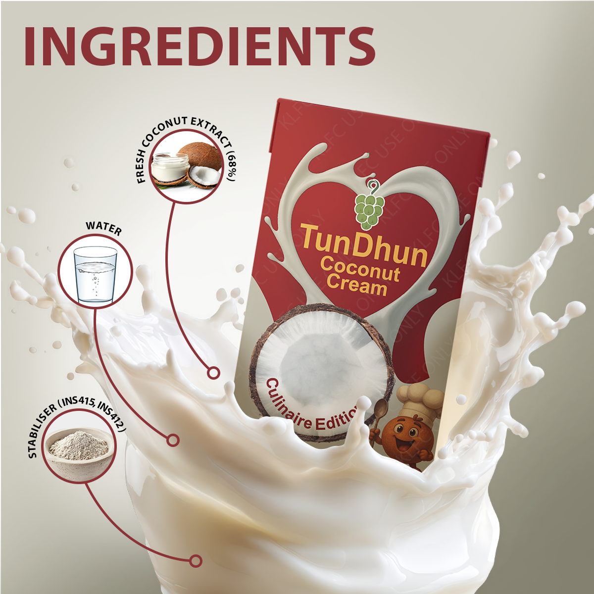 TunDhun Santan Coconut Cream 1 Litre