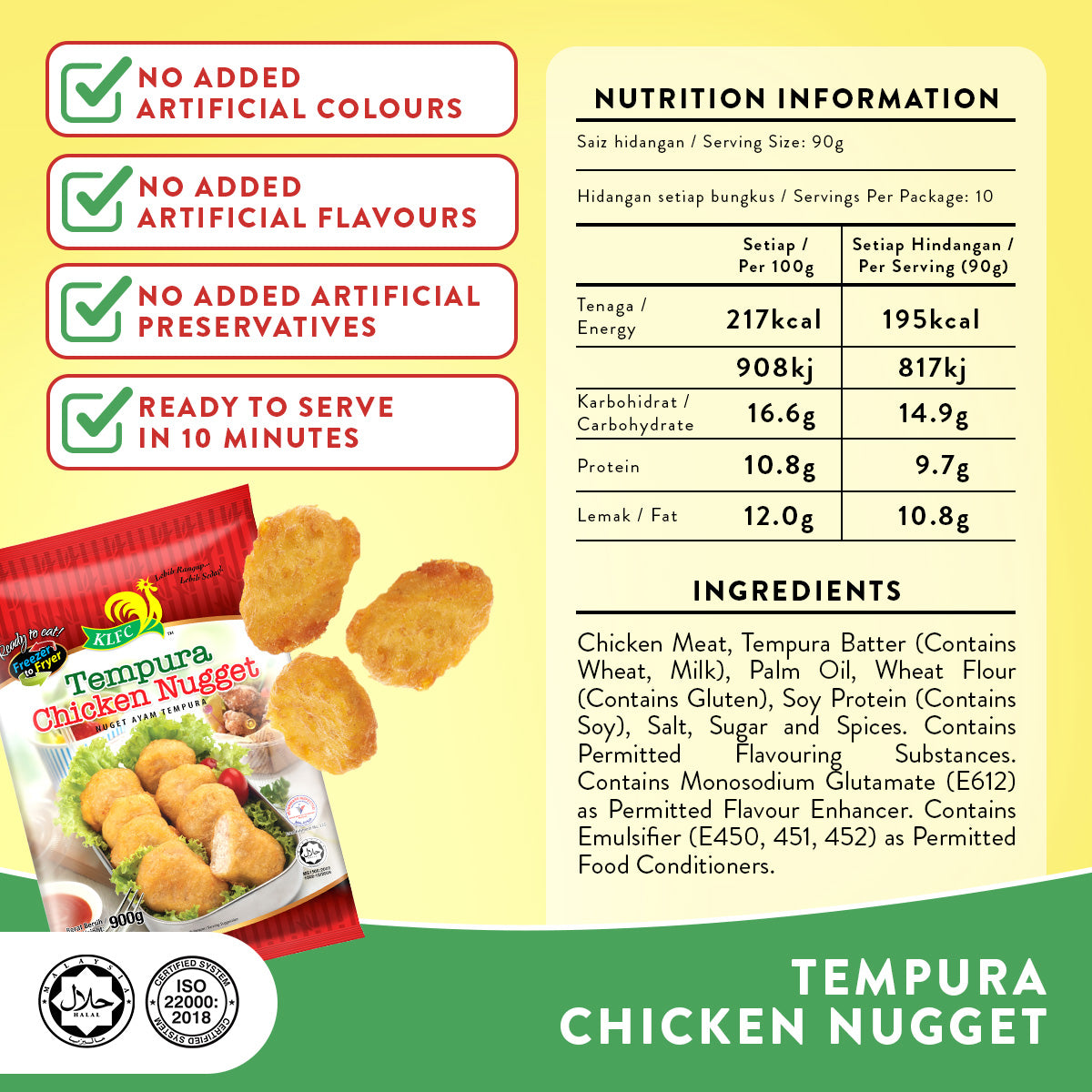 TEMPURA CHICKEN NUGGET 900G