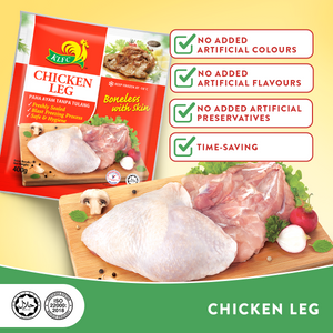 CHICKEN BONELESS LEG 400G