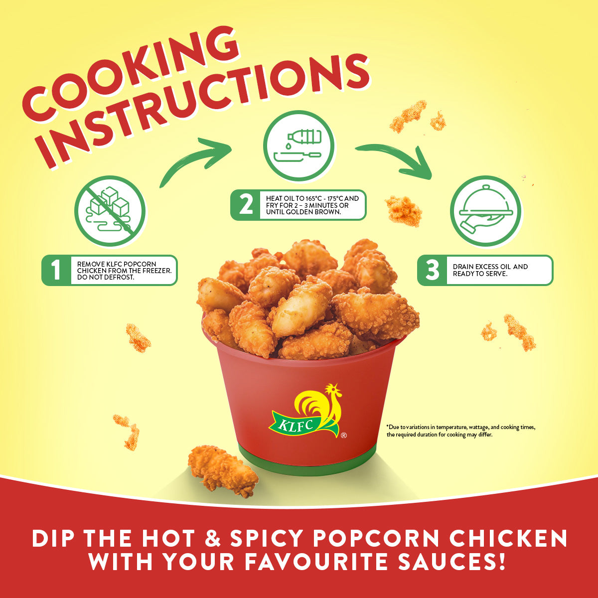 CRUNCHY POPCORN CHICKEN HOT N SPICY 800G BUNDLE SET