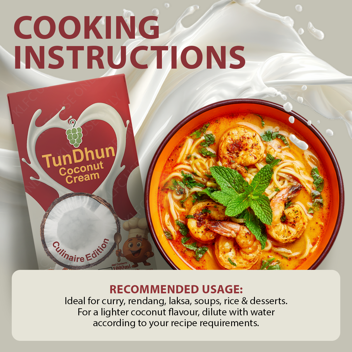TunDhun Santan Coconut Cream 1 Litre