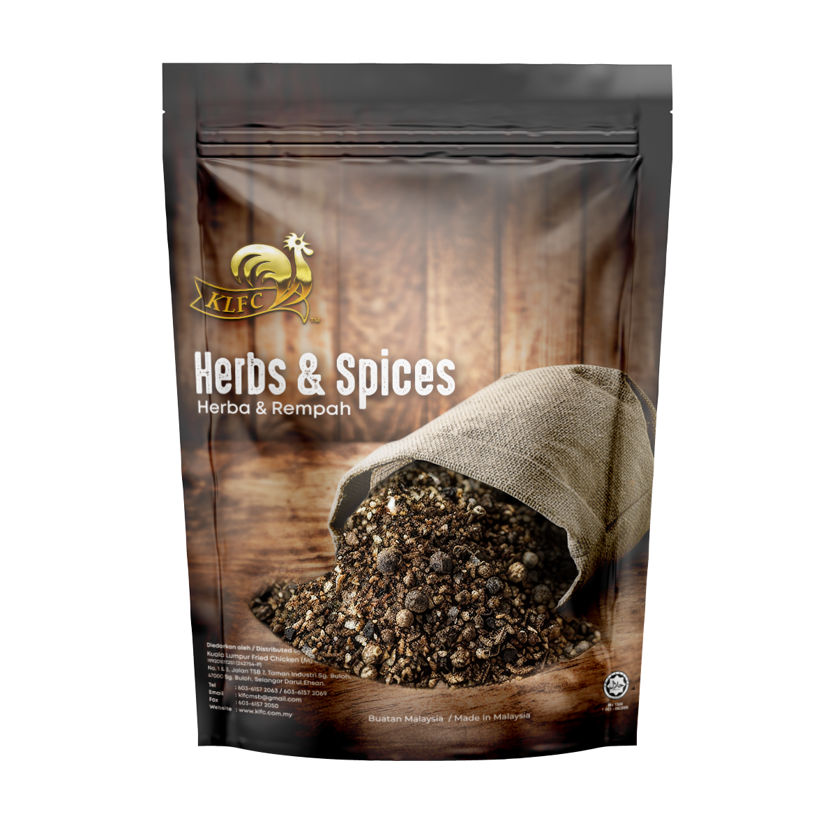 KLFC Black Pepper Seed / Coarse / Powder & White Pepper Powder 250G