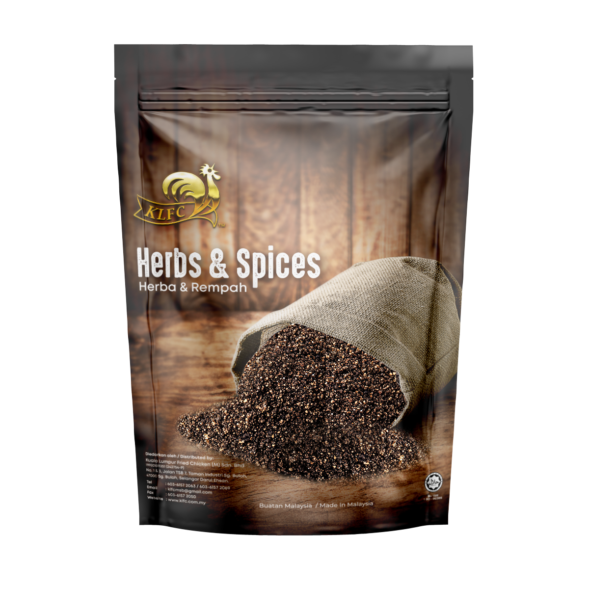 KLFC Black Pepper Seed / Coarse / Powder & White Pepper Powder 250G