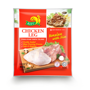 CHICKEN BONELESS LEG 400G